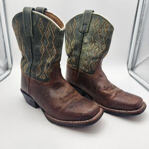 Dan Post Boots Majesty Square Toe Kids Size 1.5 D  Western Boots Mid Calf